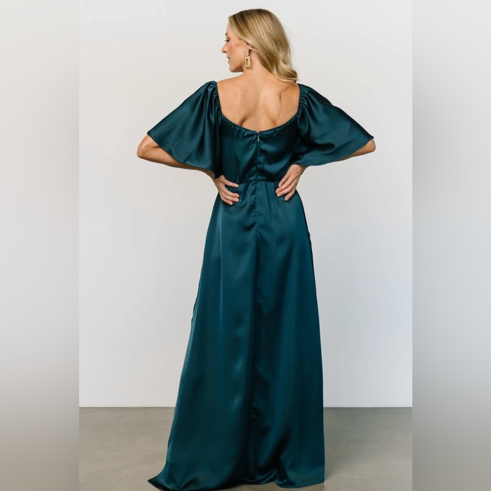 Baltic Born Deep Topaz Lilian Satin Maxi Dress - Picture 4 of 8